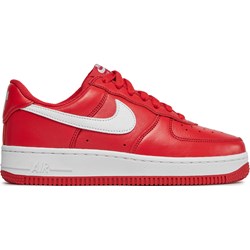 Nike buty sportowe damskie air force sznurowane czerwone  - zdjęcie produktu