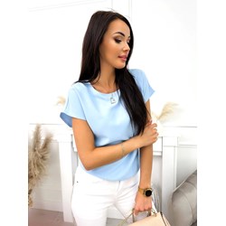 Bluzka damska Modnakiecka.pl z okrągłym dekoltem z krótkimi rękawami  - zdjęcie produktu