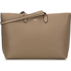 Beżowa shopper bag WITTCHEN elegancka na ramię mieszcząca a4 ze skóry ekologicznej  - zdjęcie produktu