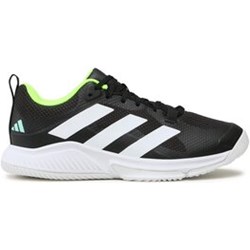 Buty sportowe damskie Adidas czarne na płaskiej podeszwie na wiosnę  - zdjęcie produktu