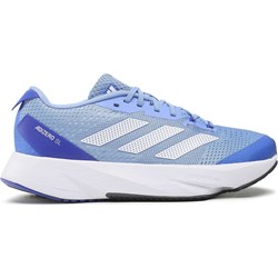 Buty sportowe damskie Adidas niebieskie sznurowane na płaskiej podeszwie  - zdjęcie produktu