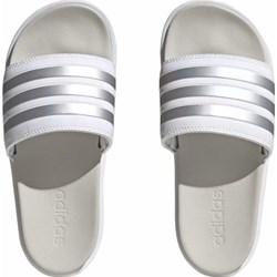 Klapki damskie białe Adidas płaskie sportowe  - zdjęcie produktu