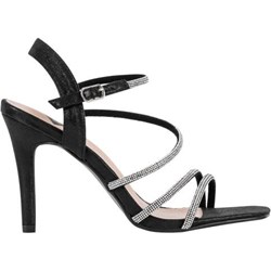Sandały damskie czarne Wjs eleganckie z klamrą letnie  - zdjęcie produktu