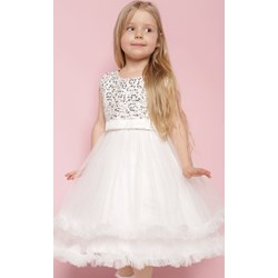 Sukienka dziewczęca biała Born2be z tiulu  - zdjęcie produktu