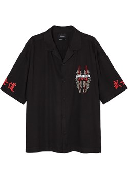 Cropp - Czarna koszula z krótkim rękawem - czarny Cropp Cropp - kod rabatowy