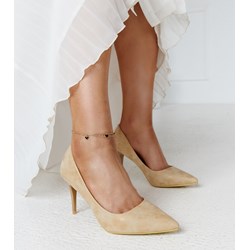 Czółenka złote Gemre na szpilce eleganckie bez zapięcia  - zdjęcie produktu