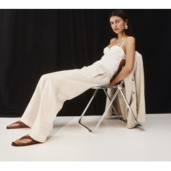Spodnie damskie beżowe H & M na wiosnę  - zdjęcie produktu