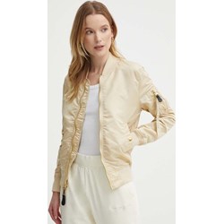 Kurtka damska beżowa Alpha Industries bez kaptura wiosenna krótka  - zdjęcie produktu