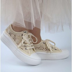 Lee Cooper trampki damskie na płaskiej podeszwie sznurowane młodzieżowe  - zdjęcie produktu