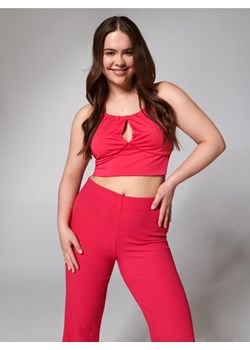 Sinsay - Crop top z wiązaniem - Różowy Sinsay Sinsay - kod rabatowy