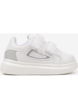 Białe Buty Sportowe Sneakersy z Rzepami i Ozdobnym Zapiętkiem Limosa promocja born2be.pl - kod rabatowy