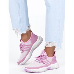 Buty sportowe damskie Casu sneakersy płaskie sznurowane  - zdjęcie produktu