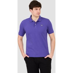 T-shirt męski fioletowy La Martina na wiosnę  - zdjęcie produktu