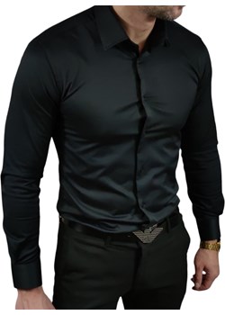 Klasyczna  koszula slim fit  czarna elegancka ESP06 DM Espada Men’s Wear Moda Męska - kod rabatowy