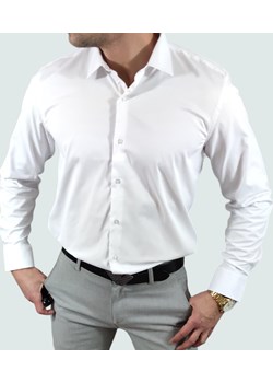 Klasyczna  koszula krój regular  biała ESP025  DM Espada Men’s Wear Moda Męska - kod rabatowy