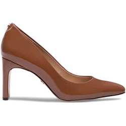 Czółenka Nine West na szpilce brązowe eleganckie bez zapięcia na średnim obcasie  - zdjęcie produktu