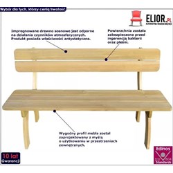 Ławka ogrodowa Edinos - Edinos.pl - zdjęcie produktu