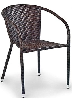 Rattanowe krzesło ogrodowe Lukka - brązowe Elior Edinos.pl - kod rabatowy