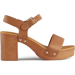Sandały damskie z klamrą eleganckie na platformie  - zdjęcie produktu