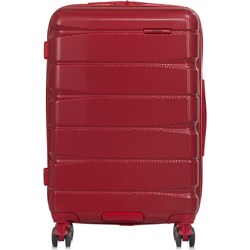 Ochnik walizka czerwona z poliestru  - zdjęcie produktu