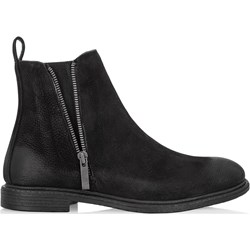 Buty zimowe męskie Ochnik eleganckie czarne bez zapięcia  - zdjęcie produktu