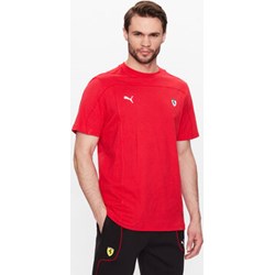 Czerwony t-shirt męski Puma sportowy z krótkim rękawem  - zdjęcie produktu