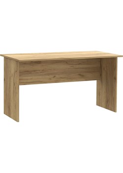 Klasyczne proste biurko do gabinetu bez szuflad dąb craft - Kriks Elior wyprzedaż Edinos.pl - kod rabatowy