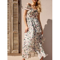 Mohito sukienka w kwiaty bez rękawów z okrągłym dekoltem maxi  - zdjęcie produktu