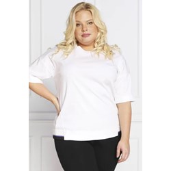 Bluzka damska Persona By Marina Rinaldi biała casual z krótkim rękawem  - zdjęcie produktu