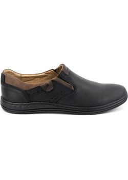 Buty męskie skórzane wsuwane slip-on 401 Czarne Polbut butyolivier - kod rabatowy