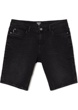 Cropp - Czarne szorty denim z efektem sprania - czarny Cropp Cropp - kod rabatowy