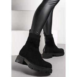 Botki czarne Renee eleganckie na zamek  - zdjęcie produktu