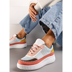 Buty sportowe damskie Renee sneakersy na platformie sznurowane  - zdjęcie produktu