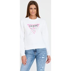Biała bluza damska Guess jesienna z napisami  - zdjęcie produktu