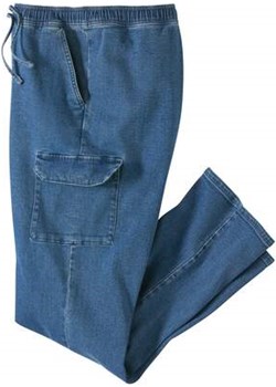Luźne, jeansowe spodnie-bojówki Atlas For Men wyprzedaż Atlas For Men - kod rabatowy