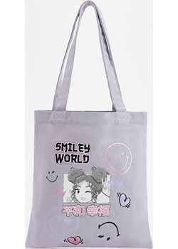 Reserved - Torebka shopper SmileyWorld® - lawendowy Reserved Reserved - kod rabatowy