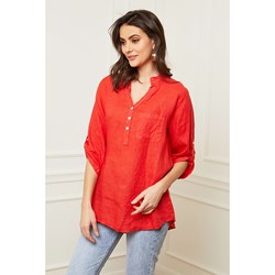 Bluzka damska Fleur De Lin z długimi rękawami w serek  - zdjęcie produktu