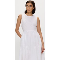 Sukienka Reserved biała bez rękawów z bawełny  - zdjęcie produktu