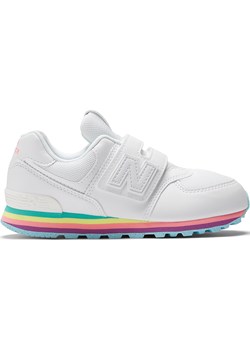 Buty dziecięce New Balance PV574KIJ – białe New Balance New Balance Poland - kod rabatowy