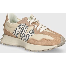 Buty sportowe damskie New Balance sneakersy beżowe sznurowane  - zdjęcie produktu