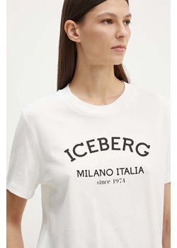 Iceberg t-shirt bawełniany damski kolor biały F021 6325 Iceberg ANSWEAR.com - kod rabatowy