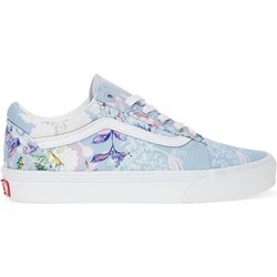 Trampki damskie Vans old skool sznurowane w nadruki białe płaskie  - zdjęcie produktu