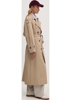 Tommy Hilfiger trencz bawełniany kolor beżowy przejściowy WW0WW43336 Tommy Hilfiger ANSWEAR.com - kod rabatowy