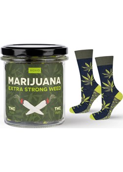 Skarpetki męskie kolorowe SOXO GOOD STUFF Marihuana w słoiku śmieszne bawełniane Sklep SOXO - kod rabatowy