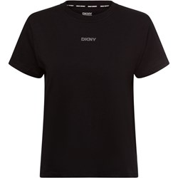 Bluzka damska DKNY z okrągłym dekoltem z bawełny z krótkimi rękawami  - zdjęcie produktu