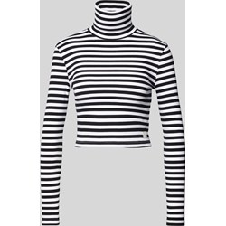 Bluzka damska Calvin Klein z elastanu z golfem  - zdjęcie produktu