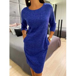 Sukienka Modnakiecka.pl z okrągłym dekoltem prosta mini  - zdjęcie produktu