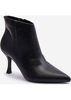 Botki Damskie Skóra Szpilka Czarne Merisa 9554 Ws1 okazyjna cena ZAZOO - kod rabatowy