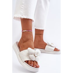 Białe klapki damskie Fk1 casual na platformie z tworzywa sztucznego  - zdjęcie produktu