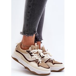 Buty sportowe damskie Fd1 sneakersy na płaskiej podeszwie sznurowane  - zdjęcie produktu